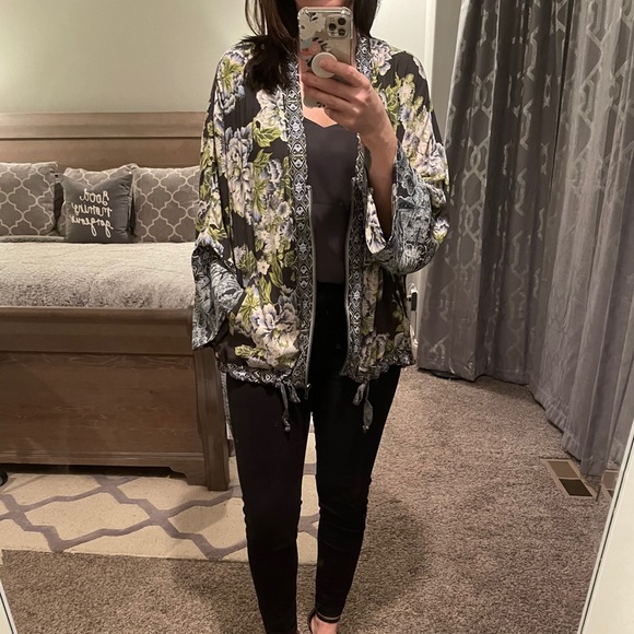 Free People Zip Up Printed Jacket - Picture 2 of 7